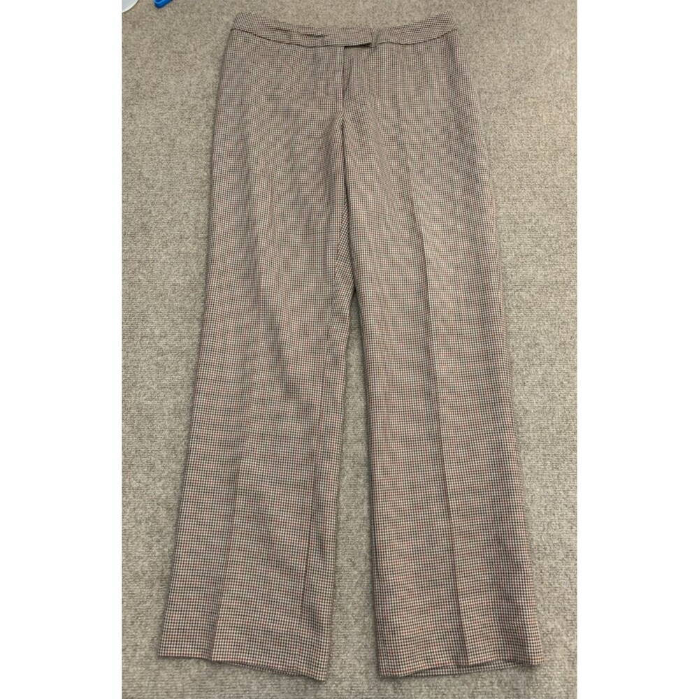 Vintage Pendleton Pants Womens 8 Tall 100% Wool Houndstooth Plaid Dress Trousers